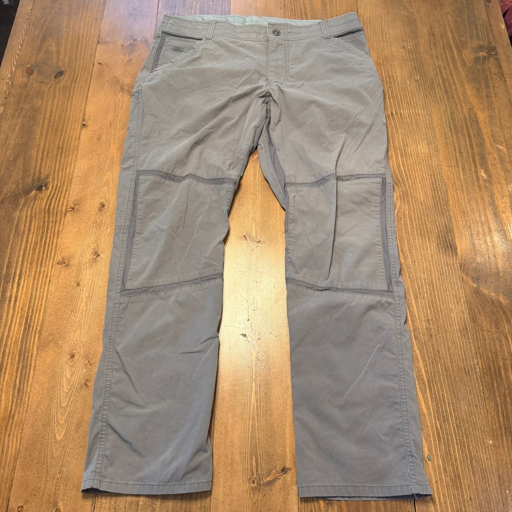 Kuhl Free Radikl Pant Cotton Nylon Spandex Hiking Lightweight Stretch 36x32 Gray